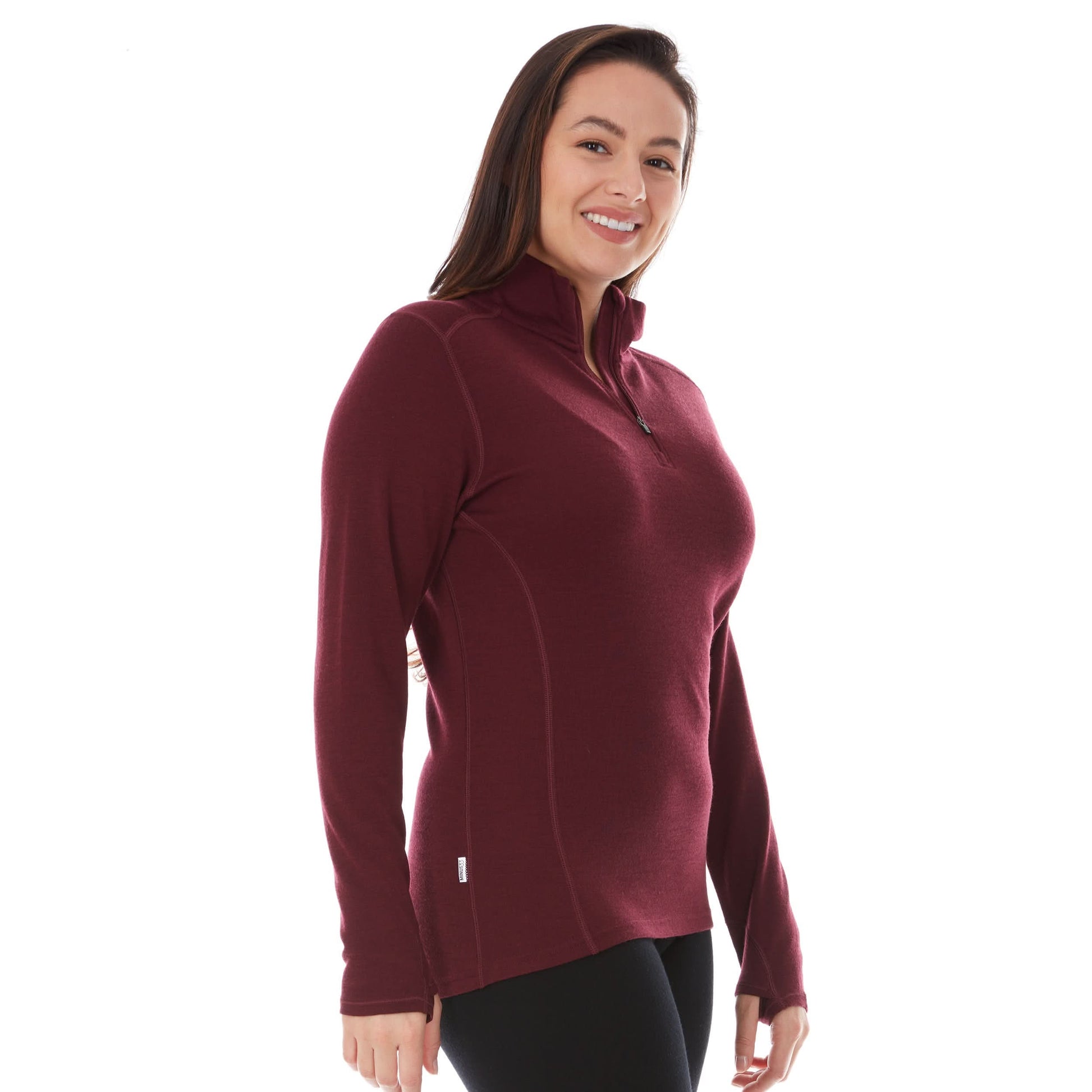 Midweight - Sequoia Women's 1/4 Zip 100% Merino Wool - My Men's Shop