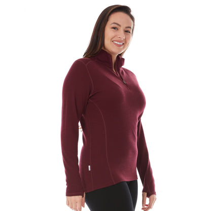 Midweight - Sequoia Women's 1/4 Zip 100% Merino Wool - My Men's Shop
