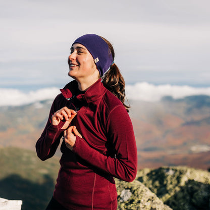 Midweight Women's Wool 1/4 Zip - 100% Merino Wool