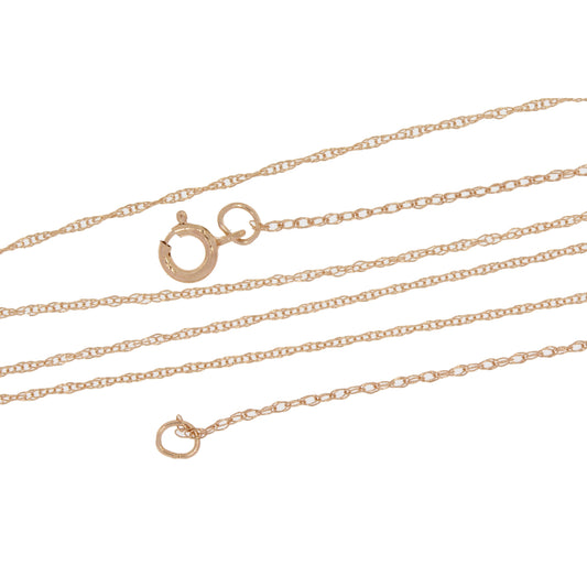 Cadenas de mujer de oro rosa de 14 quilates