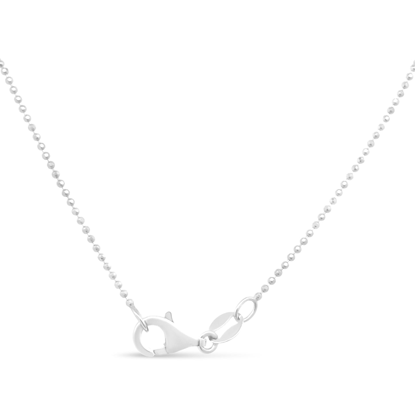 Collar de cadena de bolitas de 0,7 mm de plata de ley .925, delgado y delicado, unisex, de 45,7 cm