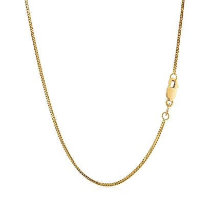 Cadena Franco de Oro Amarillo de 14k y 0.9mm