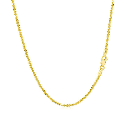 Cadena de Oro Amarillo de 14k con Brillo de 1,5mm
