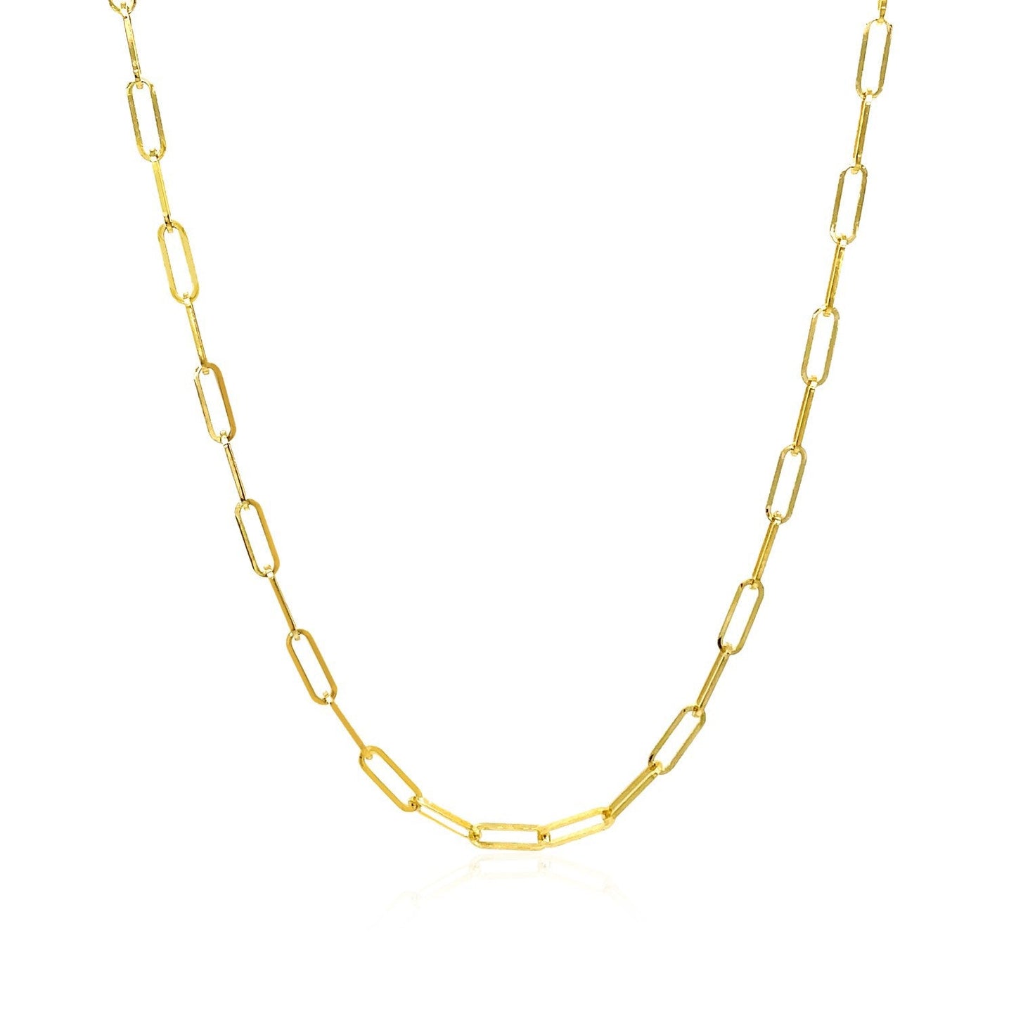 Cadena delicada de eslabones de oro amarillo de 14K (2.1mm)