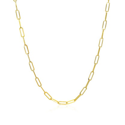 Cadena delicada de eslabones de oro amarillo de 14K (2.1mm)
