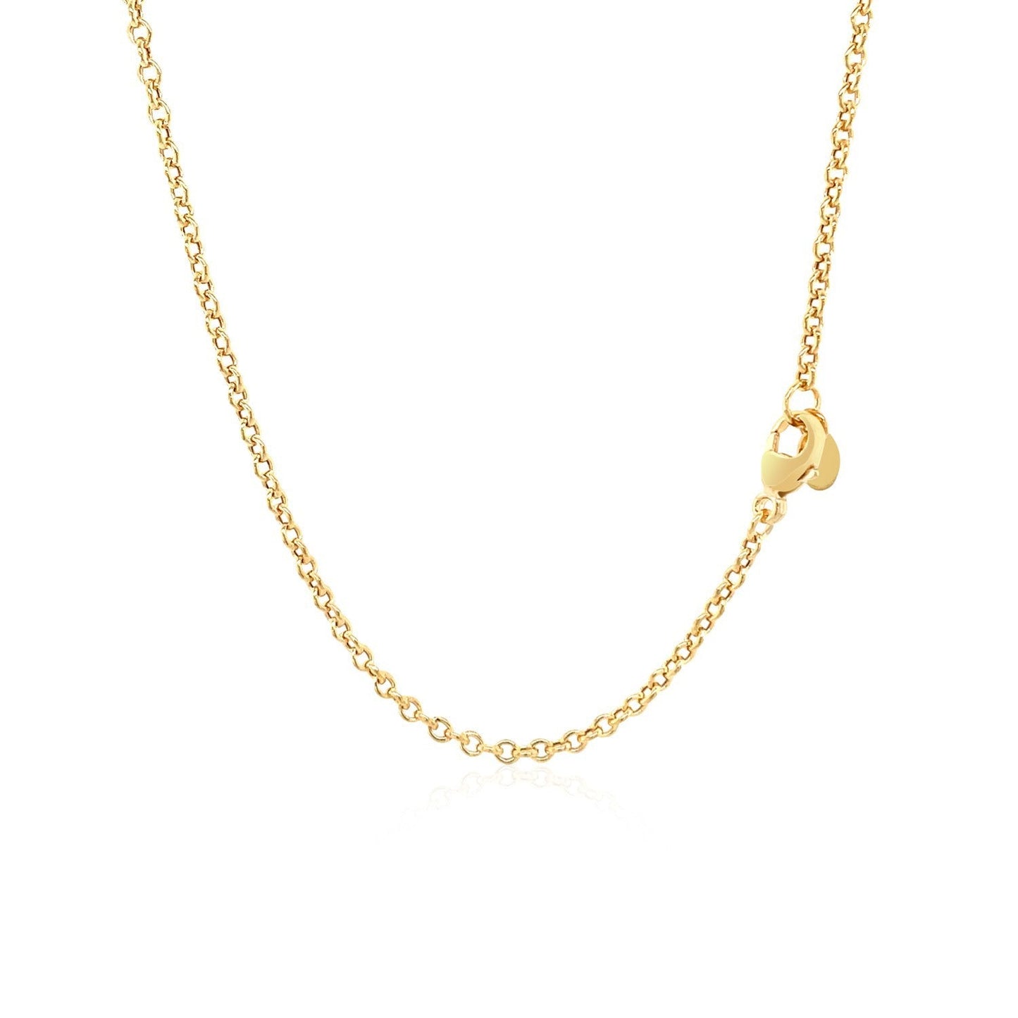 Cadena de oro amarillo de 14k con nudo pulido