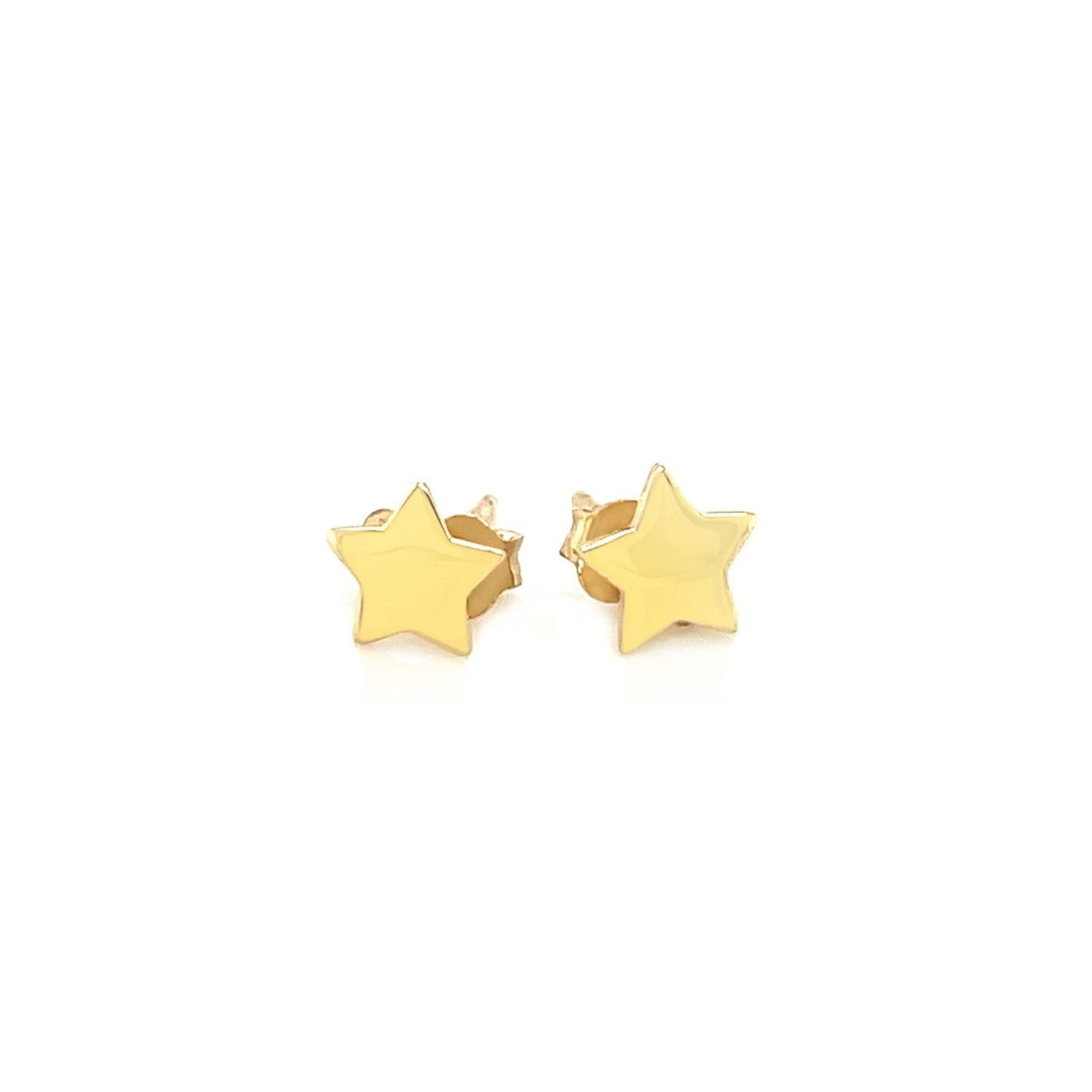 Pendientes de poste de oro amarillo de 14k con estrellas