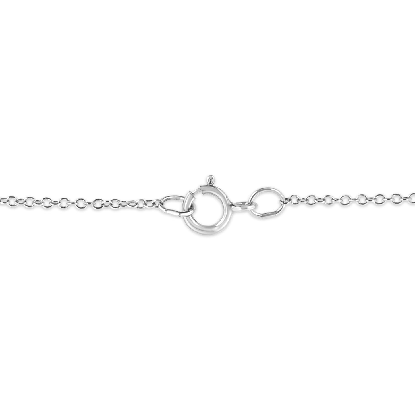 Collar con colgante de medallón de plata de ley .925 con diseño de zodiaco Cáncer y acento de diamante de 45,7 cm (color K-L, claridad I1-I2)