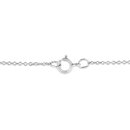 Collar con colgante de medallón de plata de ley .925 con diseño de zodiaco Cáncer y acento de diamante de 45,7 cm (color K-L, claridad I1-I2)
