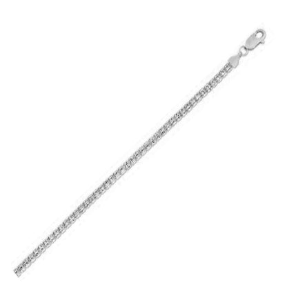 Cadena barril de hielo en oro blanco de 14k (3.14 mm)