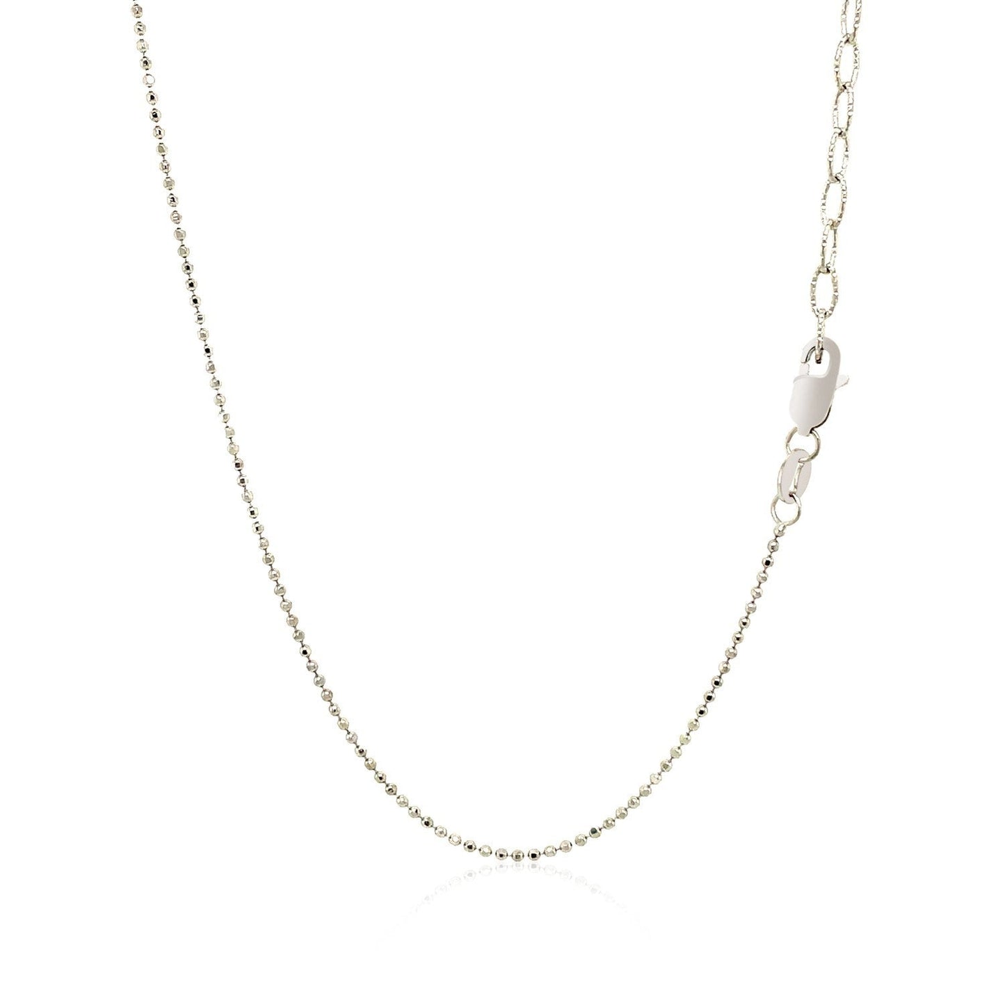 Collar de oro blanco de 14k con dijes de diamantes redondos
