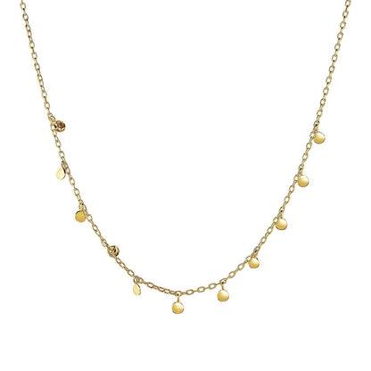 Gargantilla con cuentas martilladas en oro amarillo de 14k