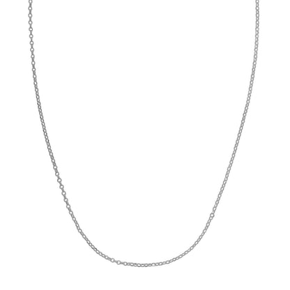 Cadena de cable doble extensible en oro blanco de 14k (1.40 mm)
