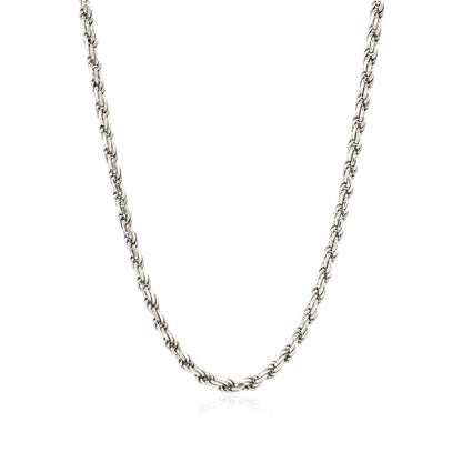 Cadena de plata esterlina estilo cuerda de corte diamante de 2.9 mm