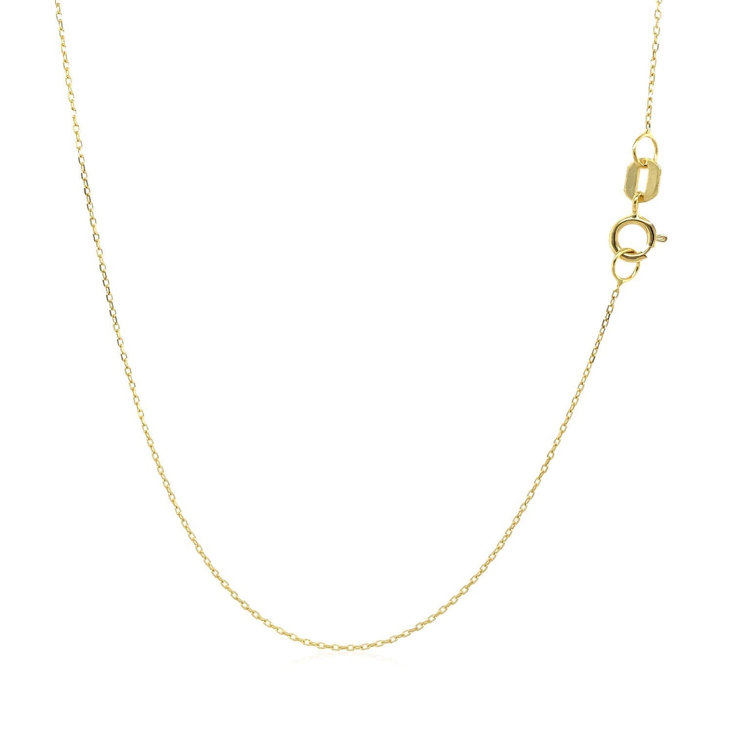Collar de oro amarillo de 14k con luna
