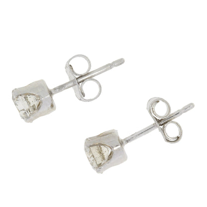 Pendientes de tuerca de diamante de 0,75 ct, oro blanco de 14 K