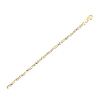 Cadena tipo "Ice Barrel" en oro amarillo de 14k (2.70 mm)