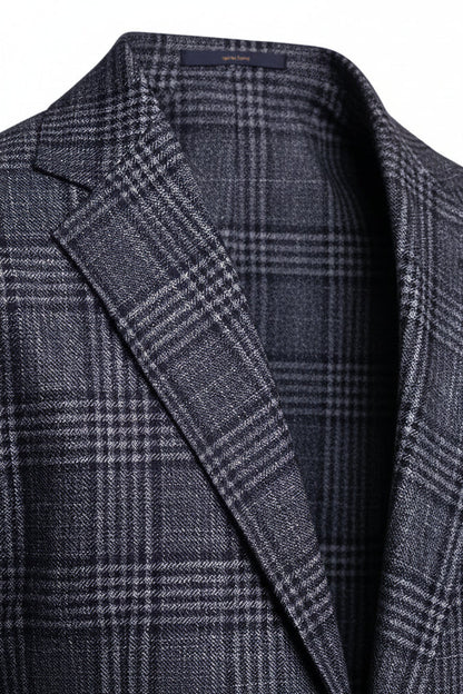 Sartorio Checked Wool-Silk-Cashmere Sport Jacket