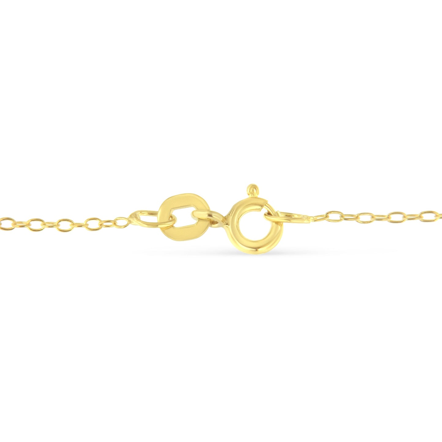Collar de plata de ley chapado en oro amarillo con diamantes (1/2 cttw, color K-L, claridad I2-I3)