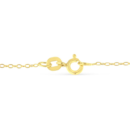 Collar de plata de ley chapado en oro amarillo con diamantes (1/2 cttw, color K-L, claridad I2-I3)