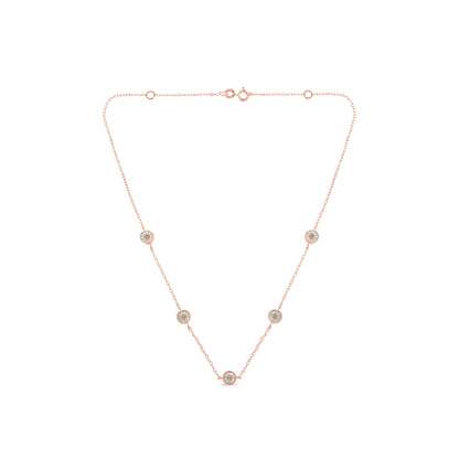 Collar de plata de ley chapado en oro amarillo con diamantes (1/2 cttw, color K-L, claridad I2-I3)
