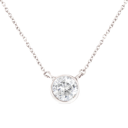 Collar con colgante biselado de diamantes de 0,50 quilates en plata de ley .925 de 45,72 cm (color I-J, claridad I2-I3)