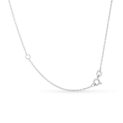 Collar con colgante biselado de diamantes de 0,50 quilates en plata de ley .925 de 45,72 cm (color I-J, claridad I2-I3)