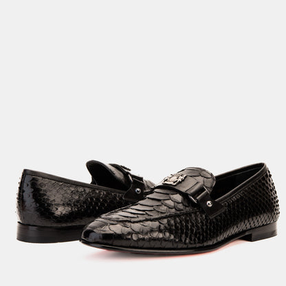 The Boss Pyth Black Shoe Bit Loafer Men Shoe