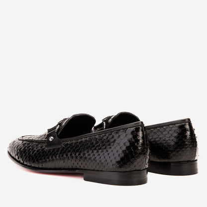 The Boss Pyth Black Shoe Bit Loafer Men Shoe