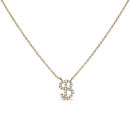 Collar con colgante con acento de diamante en oro blanco de 10K con inicial "A" estilo cursiva