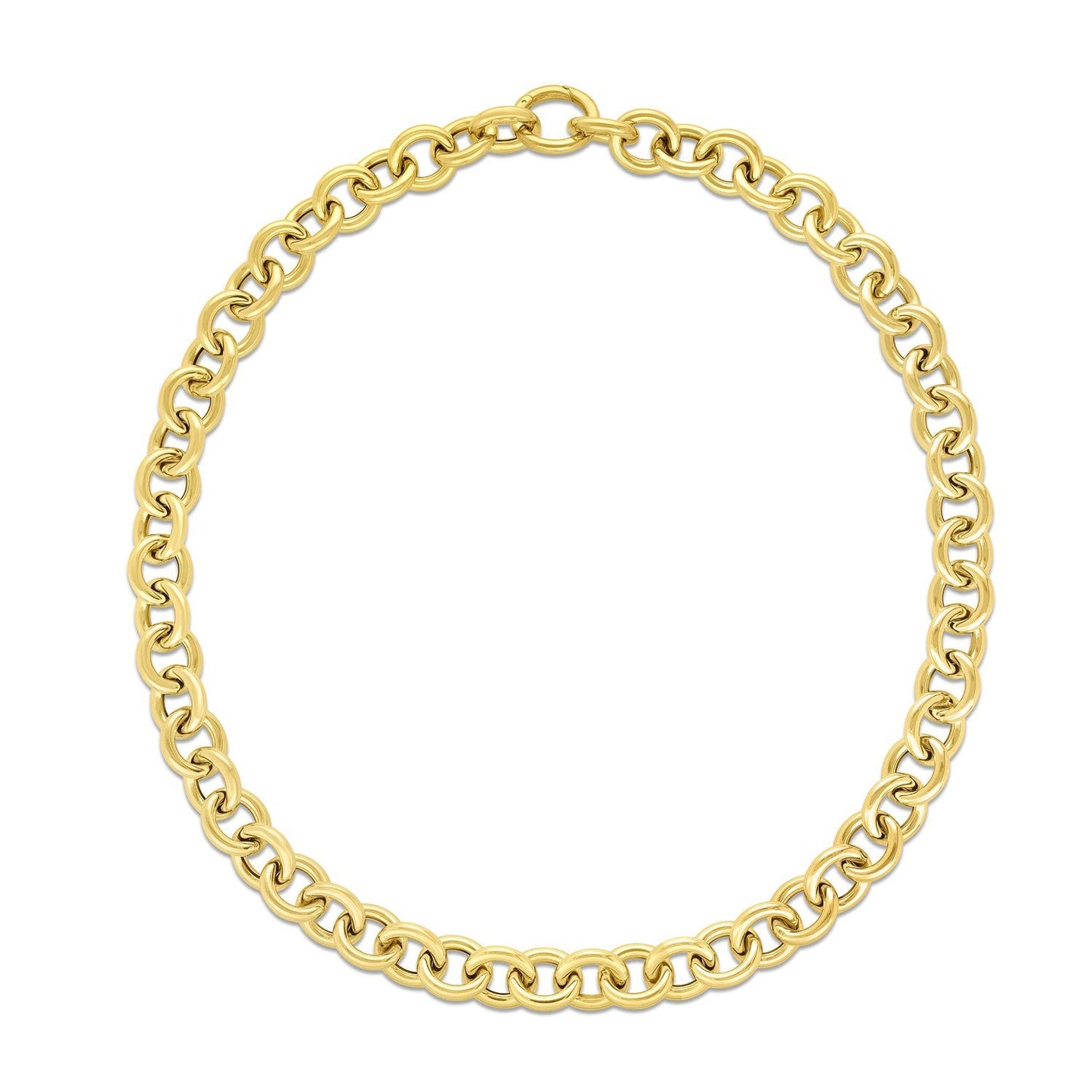 Cadena con eslabones redondos de oro amarillo de 14k