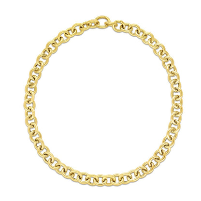 Cadena con eslabones redondos de oro amarillo de 14k