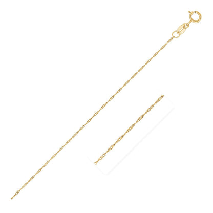 Cadena Singapur de oro amarillo de 14k de 0.6mm