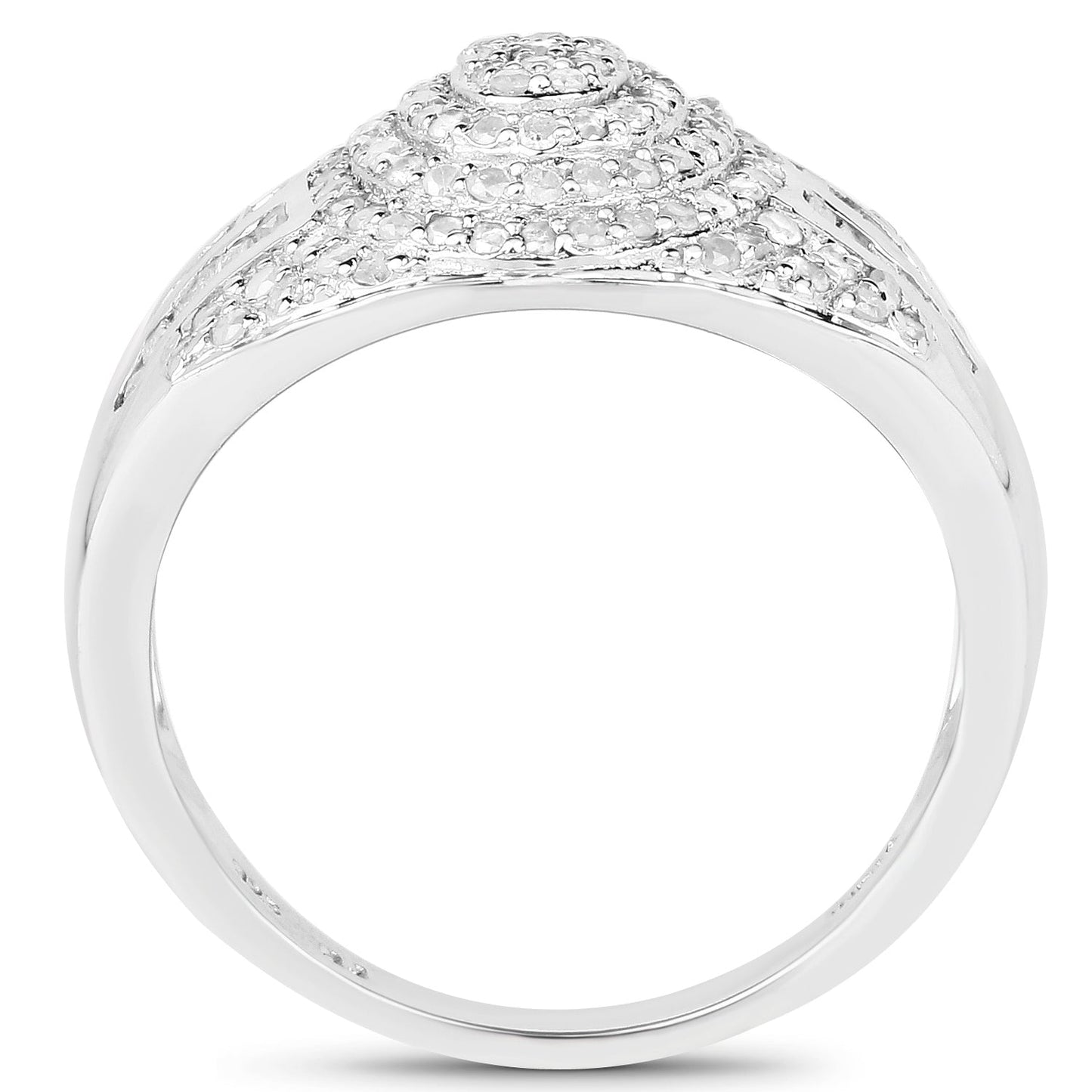 Anillo de plata de ley .925 con diamante blanco genuino de 1.15 quilates