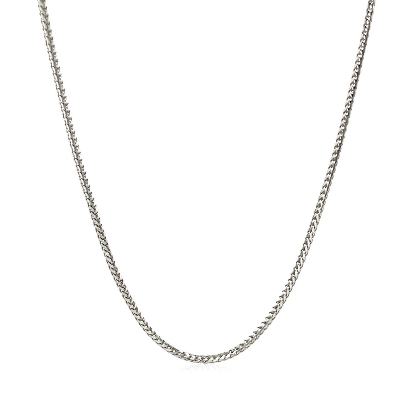Cadena Franco de oro blanco de 14k de 1,2 mm