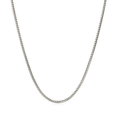Cadena Franco de oro blanco de 14k de 1,2 mm