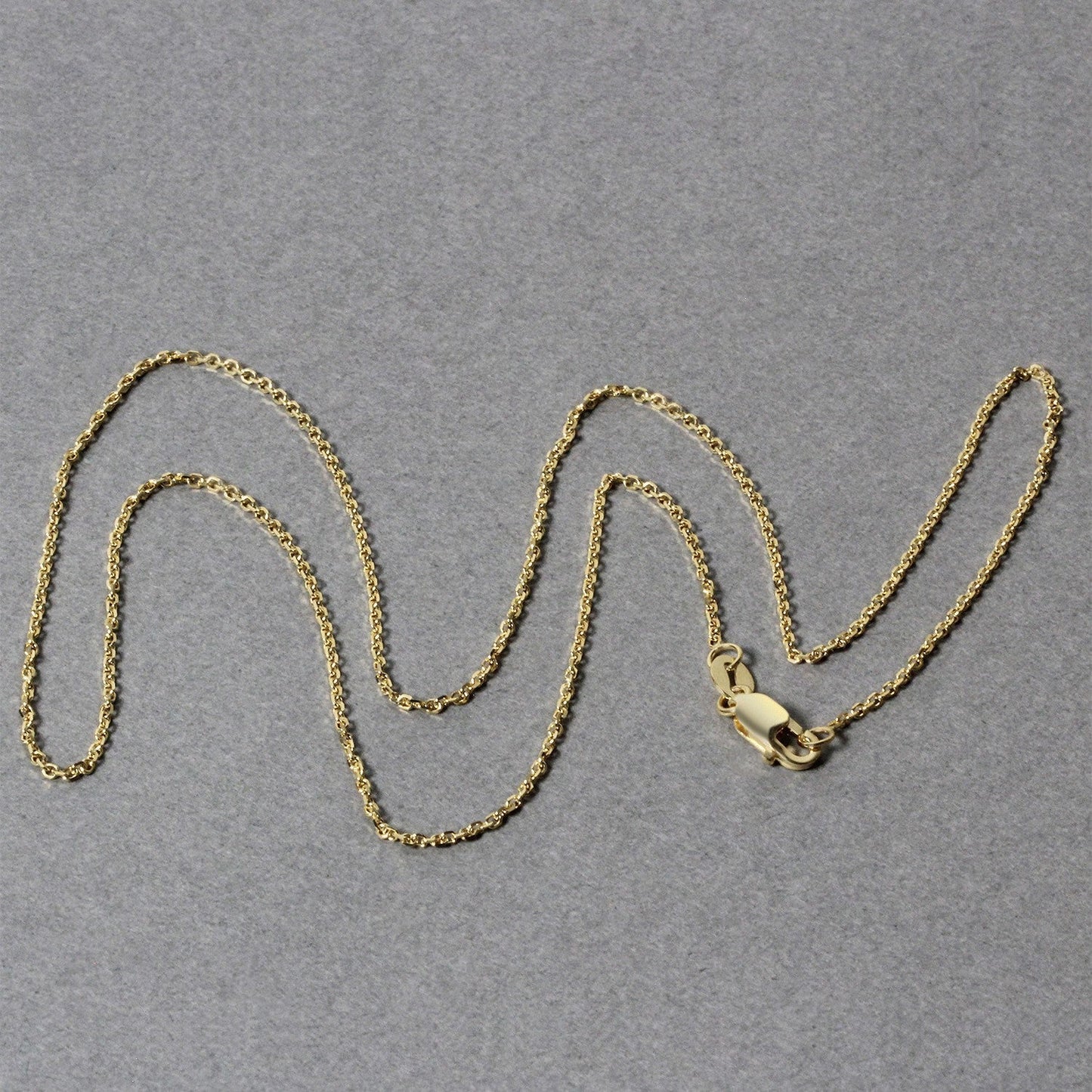 Cadena de Eslabones de Cable con Corte de Diamante de Oro Amarillo de 14k 1.1mm