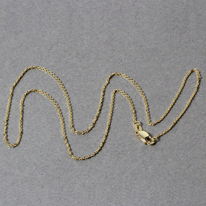 Cadena de Eslabones de Cable con Corte de Diamante de Oro Amarillo de 14k 1.1mm