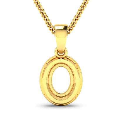 Colgante con engaste de oro amarillo de 14 quilates con diamante blanco auténtico de 0,18 quilates - para gema ovalada de 8x6mm