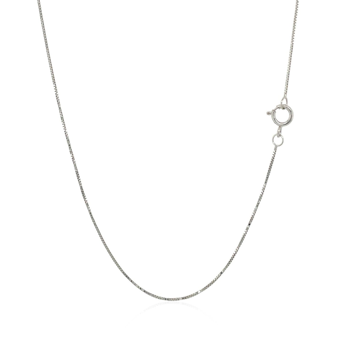 Cadena clásica de oro blanco de 14k de 0.45mm