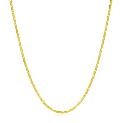 Cadena con colgante Lumina de oro amarillo de 14k y 1,0 mm