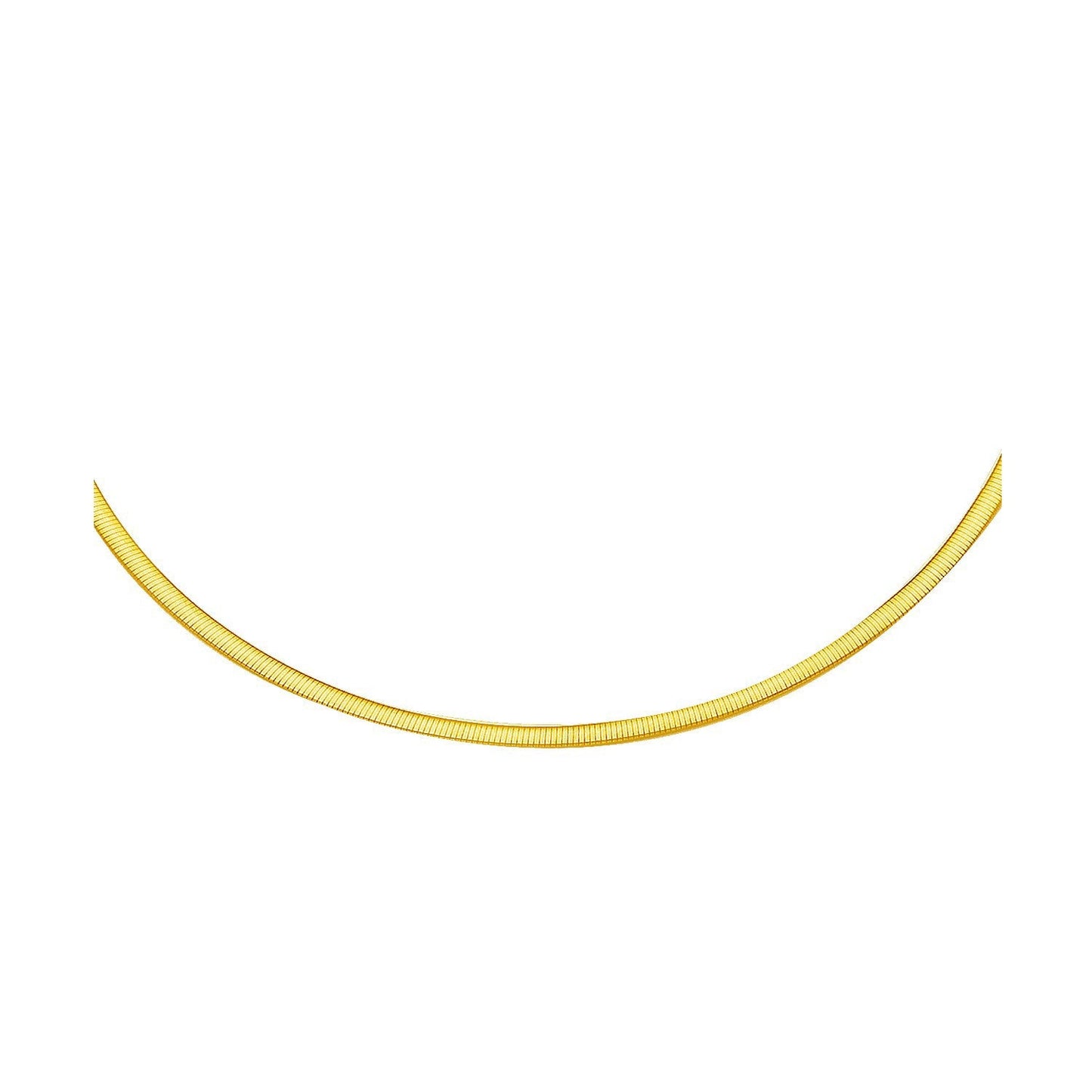 Collar Omega Reversible de Oro Bicolor de 14k y 2.5mm