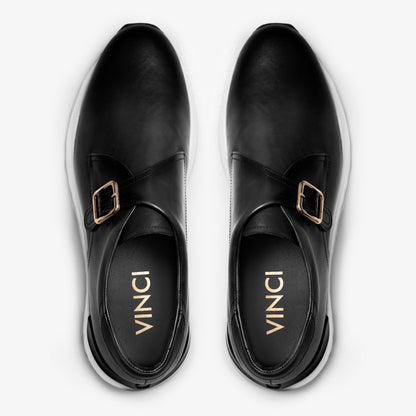 The Luxe Black Buffalo Leather Women Sneaker