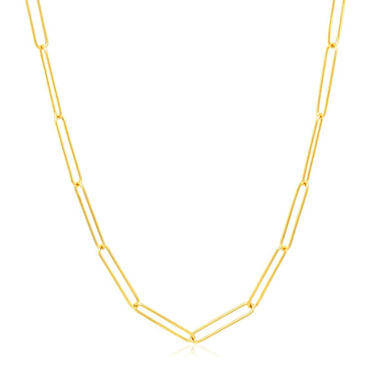 Cadena de eslabones de clip de oro amarillo de 14k (2,7 mm)