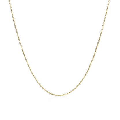 Cadena de eslabones de cable de oro amarillo de 14k 0,5mm