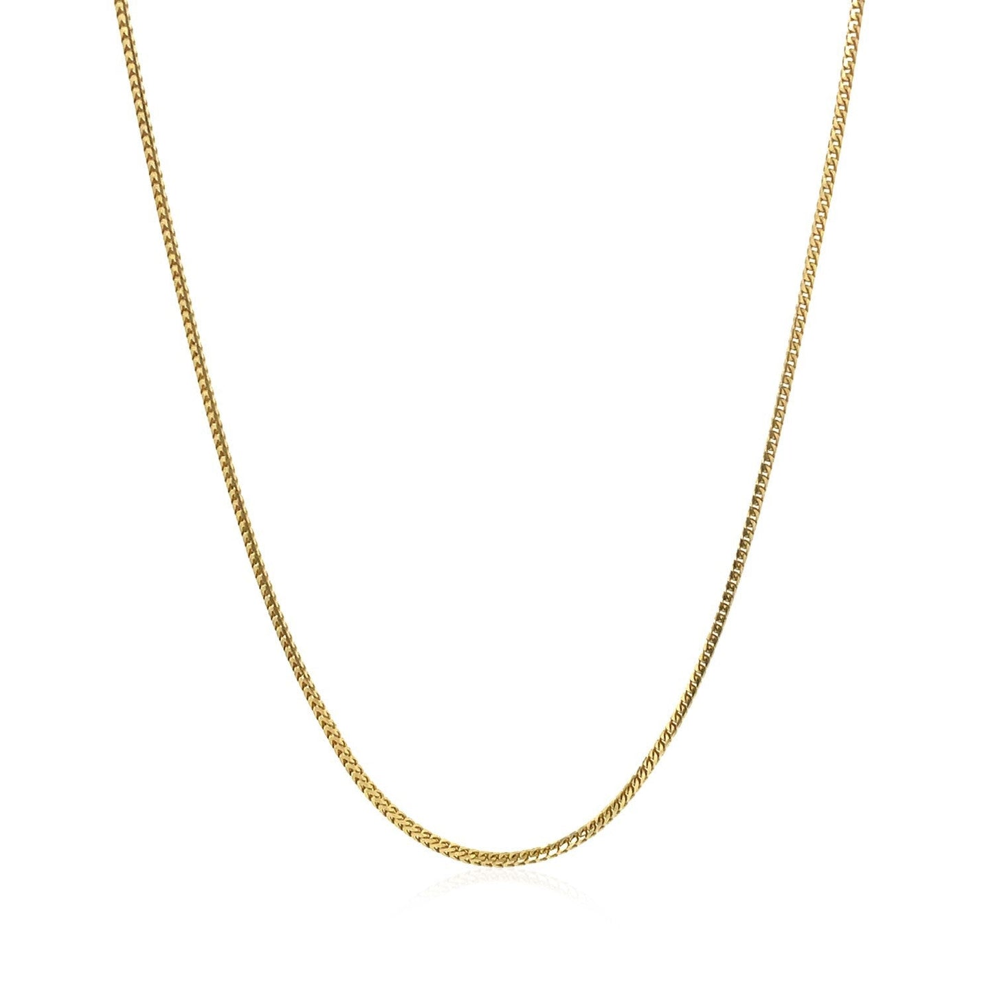 Cadena Franco de Oro Amarillo de 14k y 0.9mm