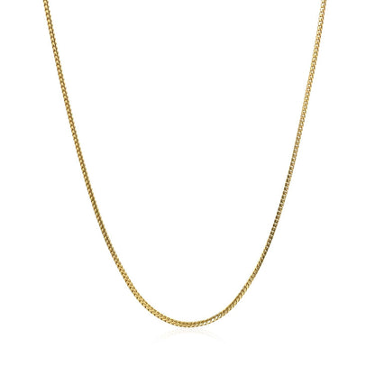 Cadena Franco de Oro Amarillo de 14k y 0.9mm