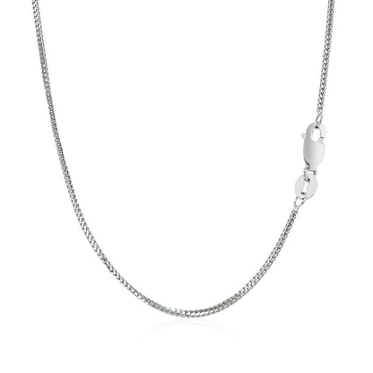 Cadena Franco de Oro Blanco de 14k y 0.9mm