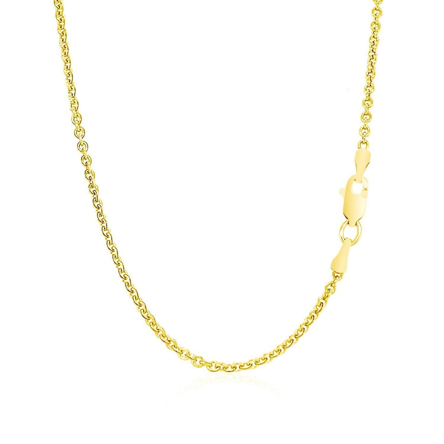 Cadena de Eslabones Tipo Cable Forsantina Lite de Oro Amarillo de 14k 1.9mm