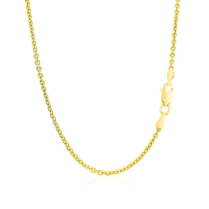 Cadena de Eslabones Tipo Cable Forsantina Lite de Oro Amarillo de 14k 1.9mm